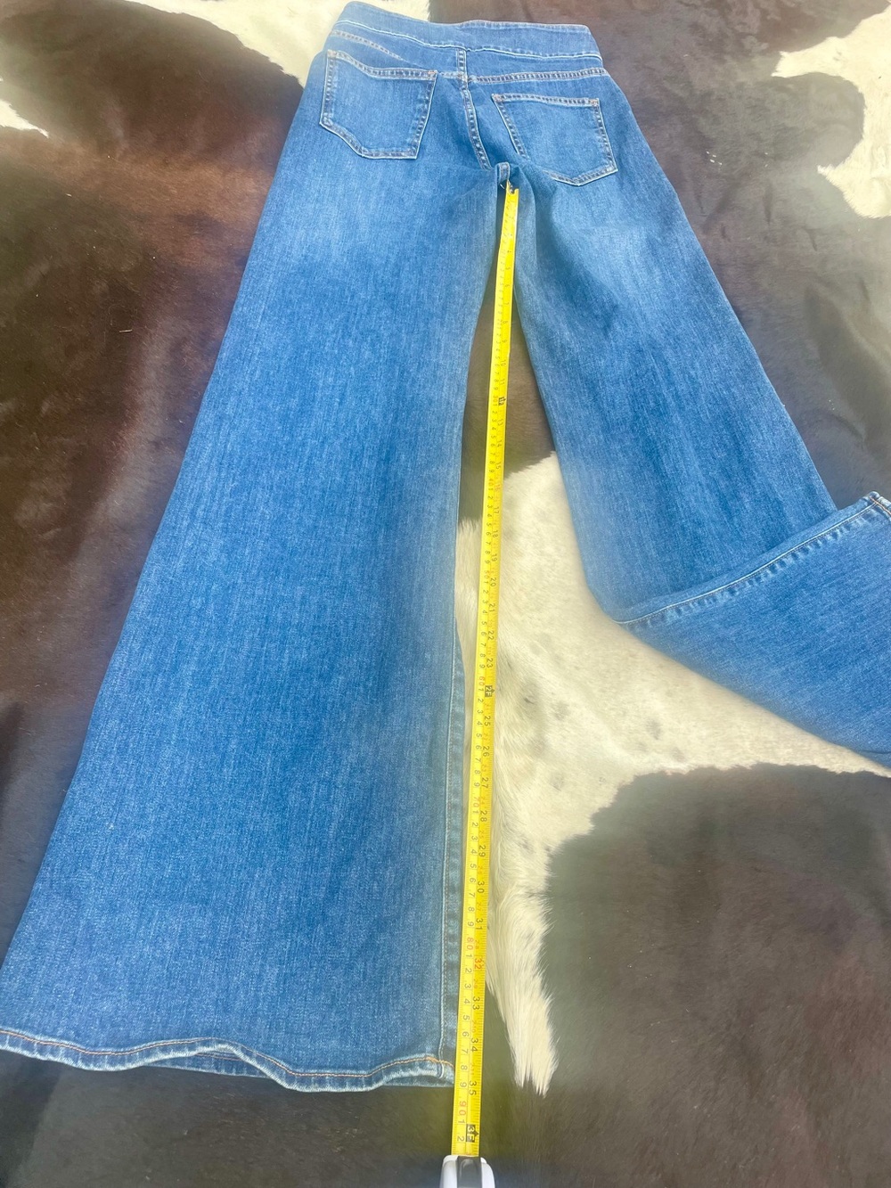 Ramy Brook Dark Blue High-Waist Wide Leg Jeans - Picture 4 of 15
